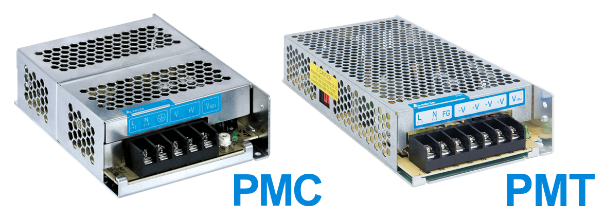 Серии PMC и PMT импульсных блоков питания DELTA, для установки на панель